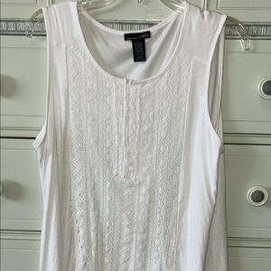 RXB White Textured Tank Top •L